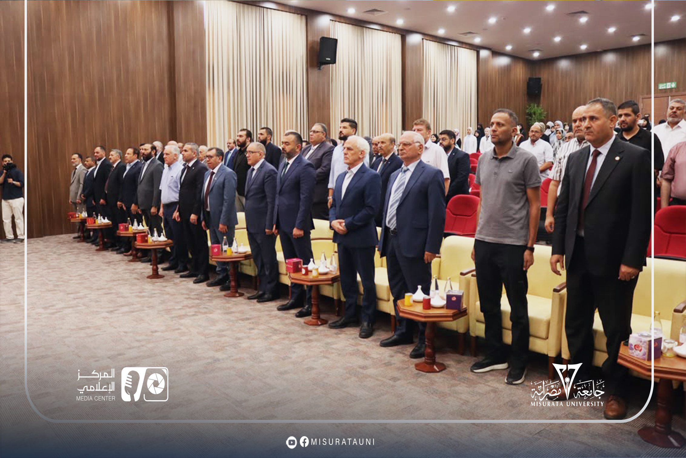 جامعة مصراتة تفتتح عددًا من المدرجات الدراسية وتكرّم الدفعة الثانية من حملة الإجازة الدقيقة (الدكتوراه)