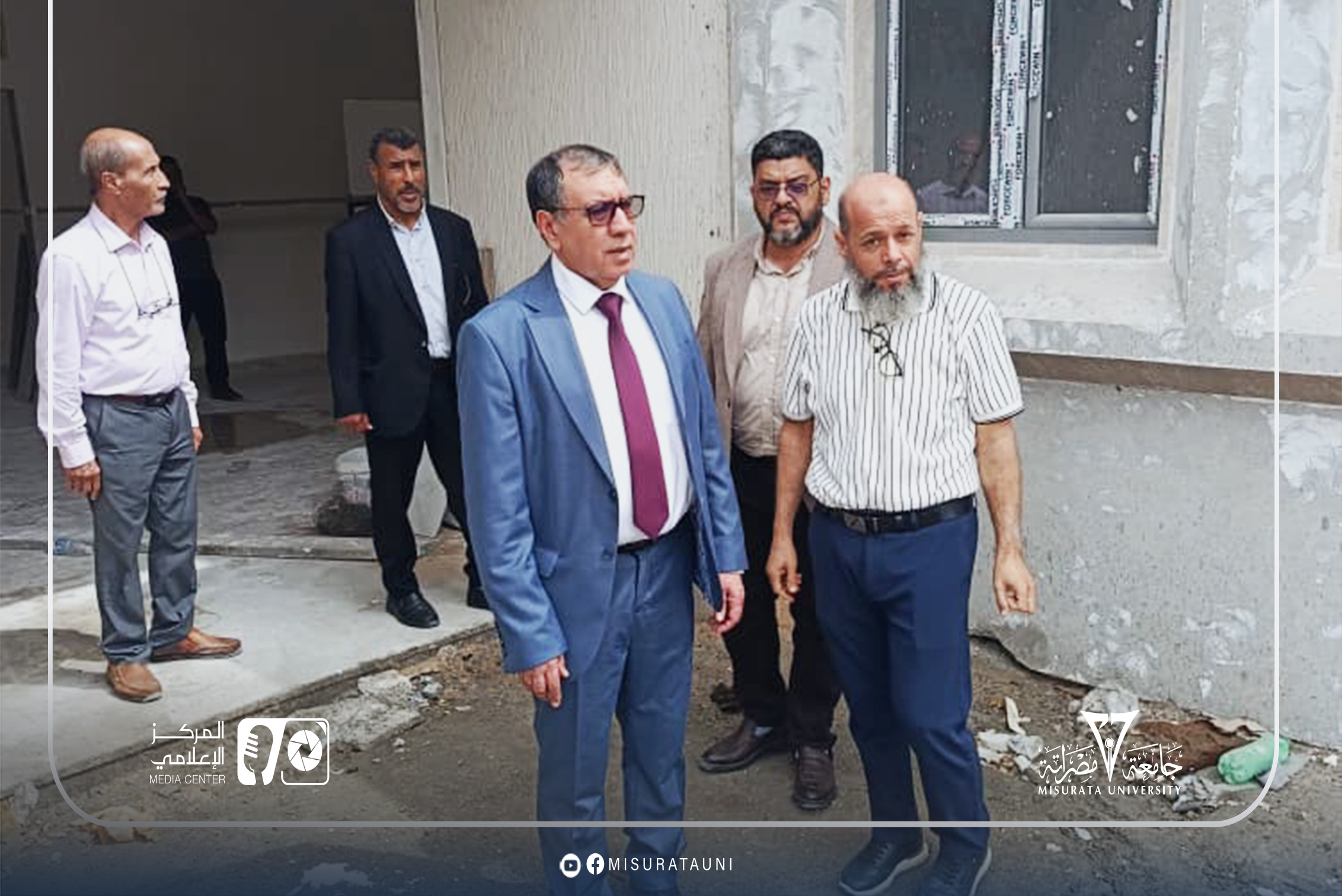 رئاسة جامعة مصراتة تتفقد أعمال الصيانة والتجهيز بكلية العلوم الصحية ومركز الأطراف الصناعية