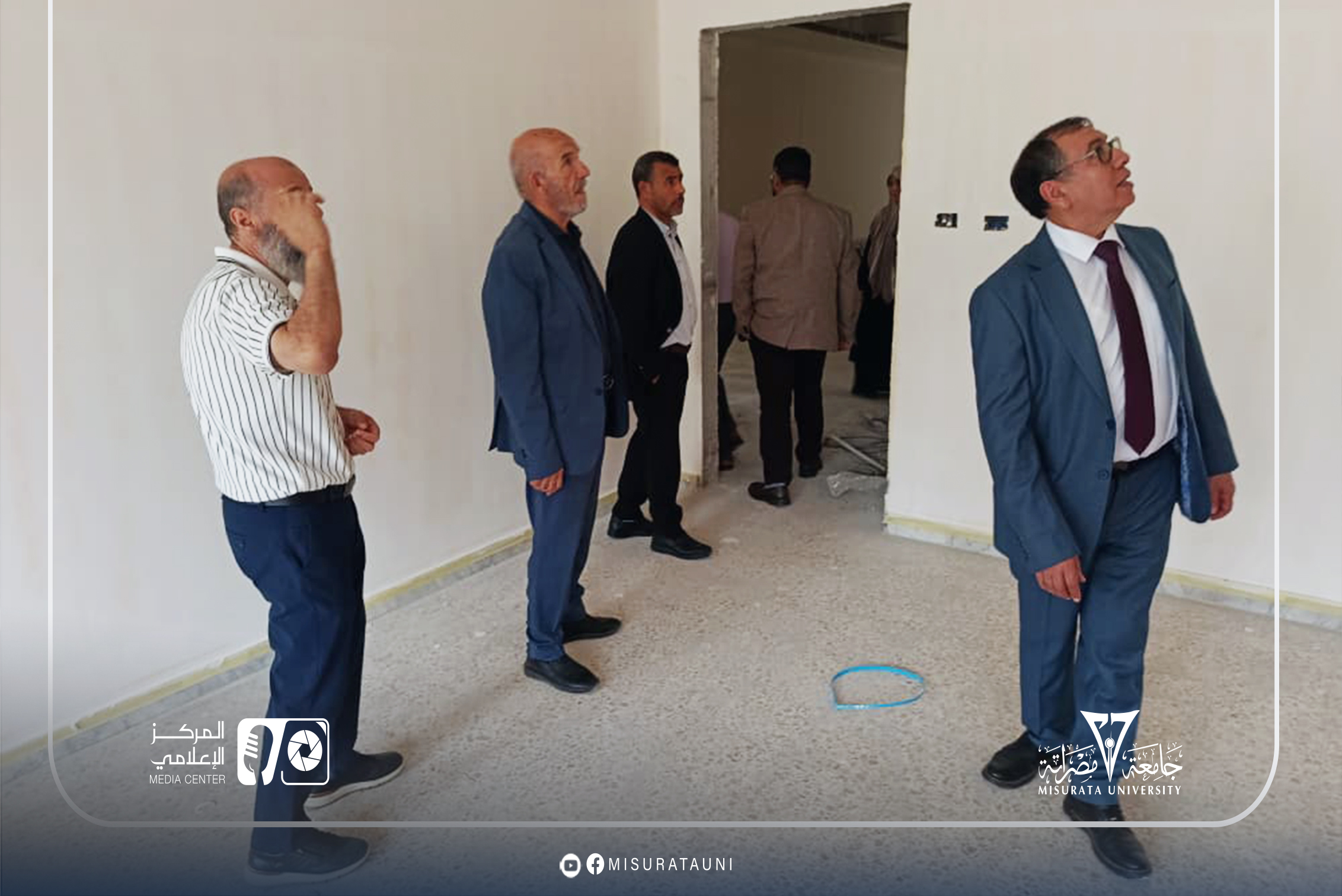 رئاسة جامعة مصراتة تتفقد أعمال الصيانة والتجهيز بكلية العلوم الصحية ومركز الأطراف الصناعية
