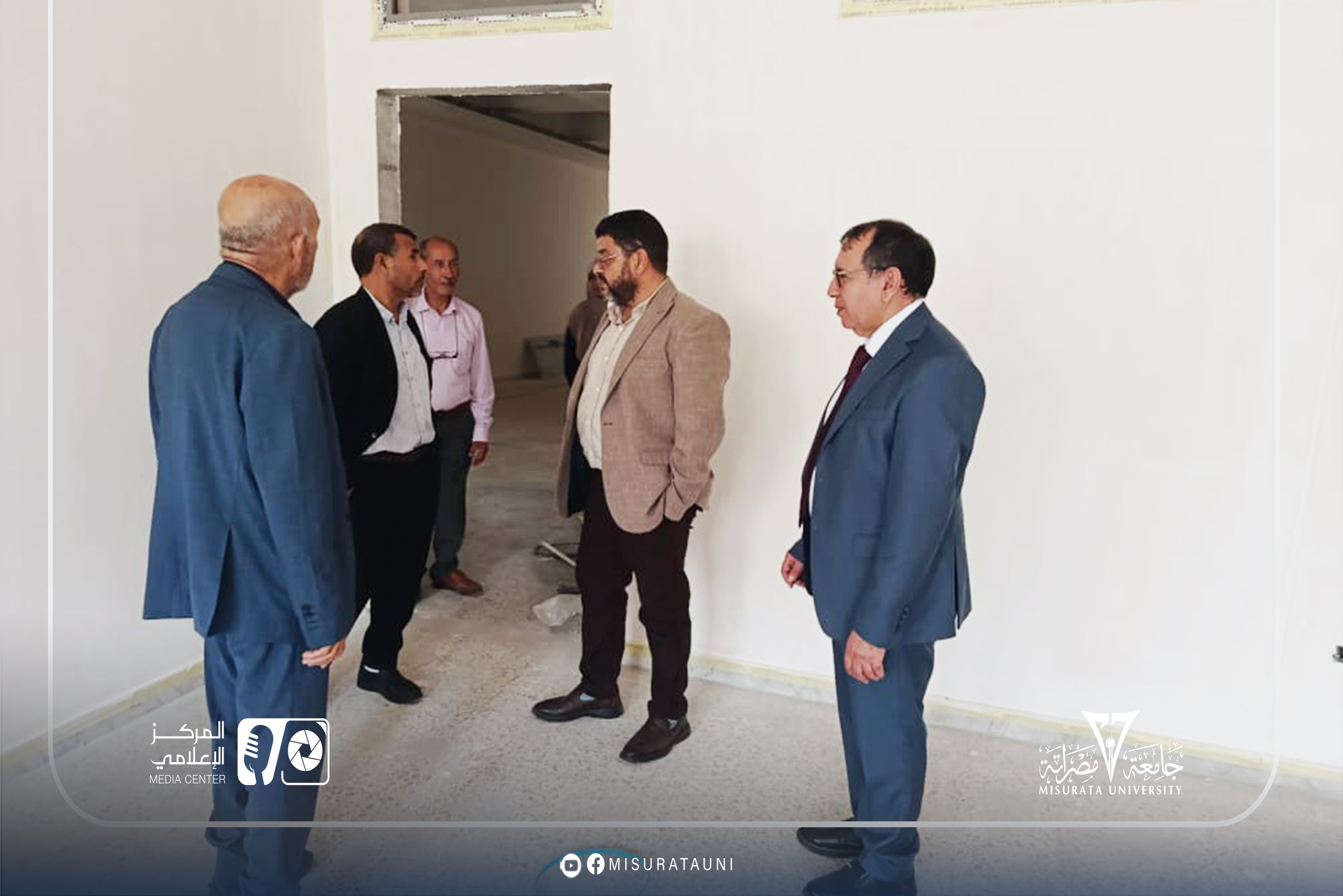 رئاسة جامعة مصراتة تتفقد أعمال الصيانة والتجهيز بكلية العلوم الصحية ومركز الأطراف الصناعية
