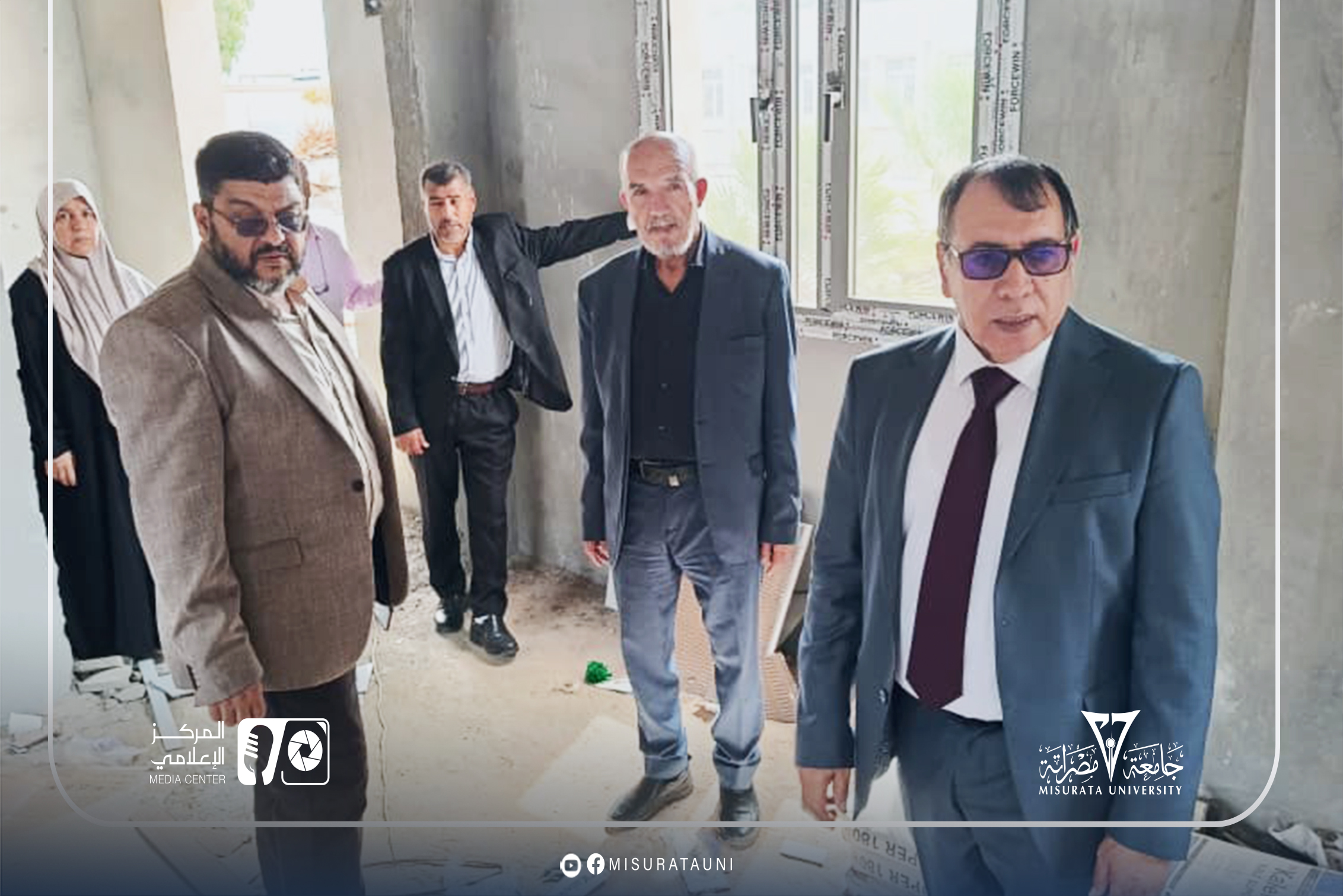 رئاسة جامعة مصراتة تتفقد أعمال الصيانة والتجهيز بكلية العلوم الصحية ومركز الأطراف الصناعية
