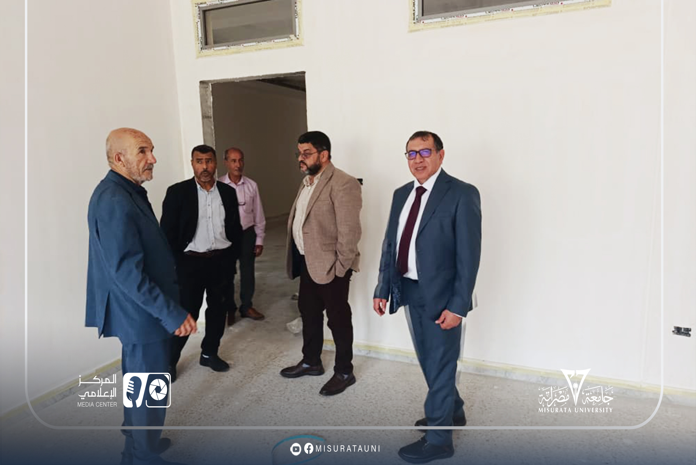 رئاسة جامعة مصراتة تتفقد أعمال الصيانة والتجهيز بكلية العلوم الصحية ومركز الأطراف الصناعية