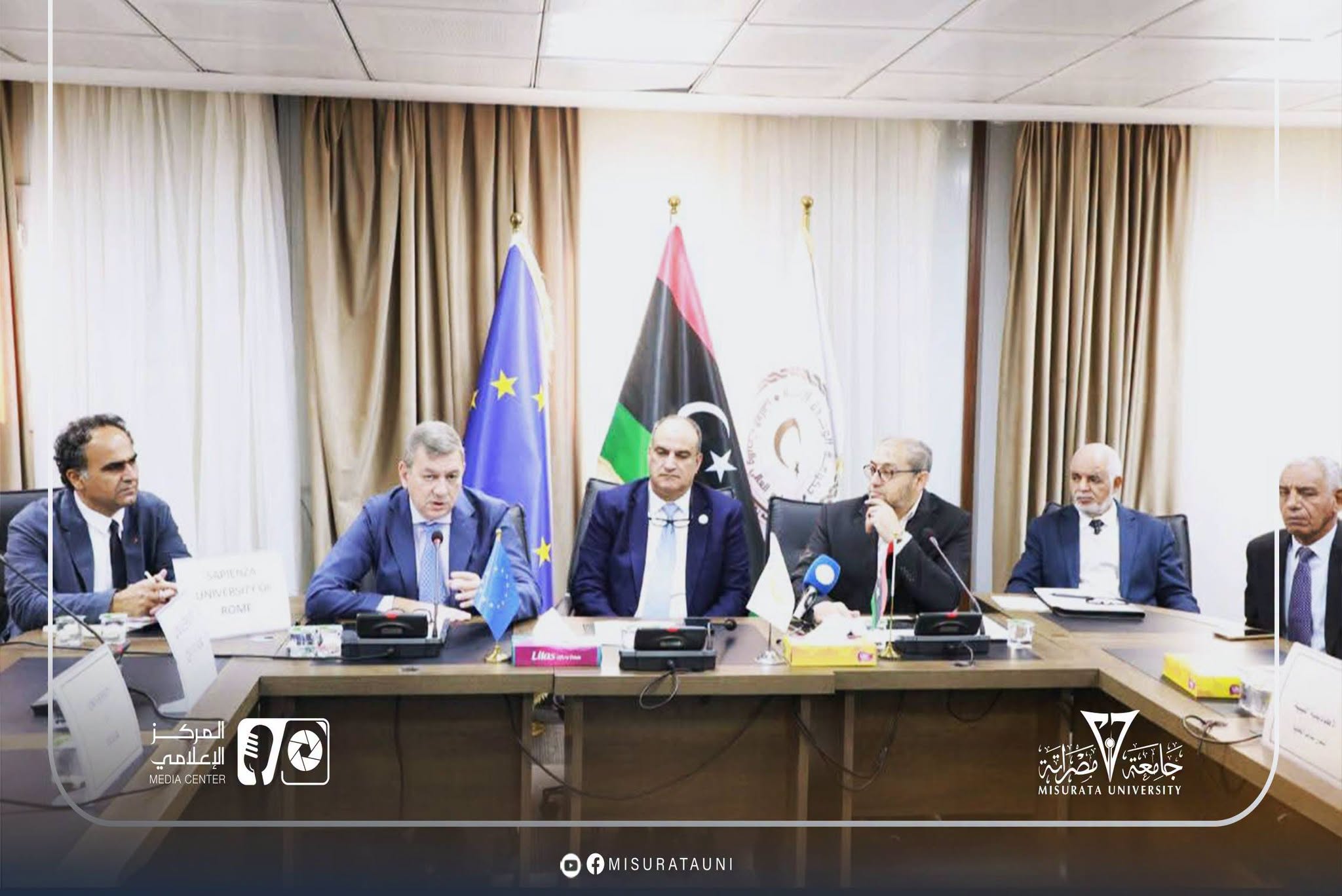 جامعة مصراتة تشارك في اجتماع شركاء مشروع «أرمونيا» بطرابلس