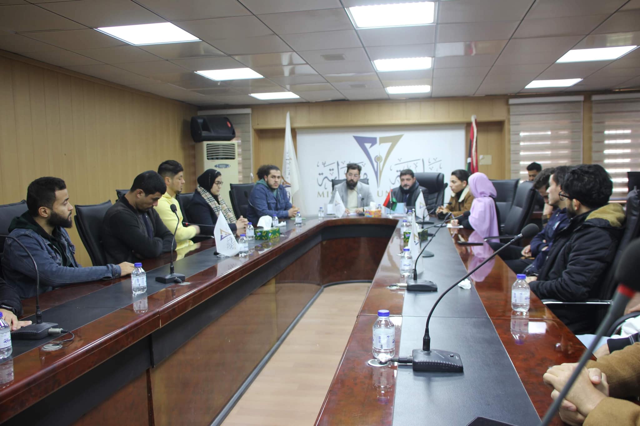 President of Misurata University Meets with the Presidents of College Student Unions and the Executive Office of Misurata University Student Union
width=