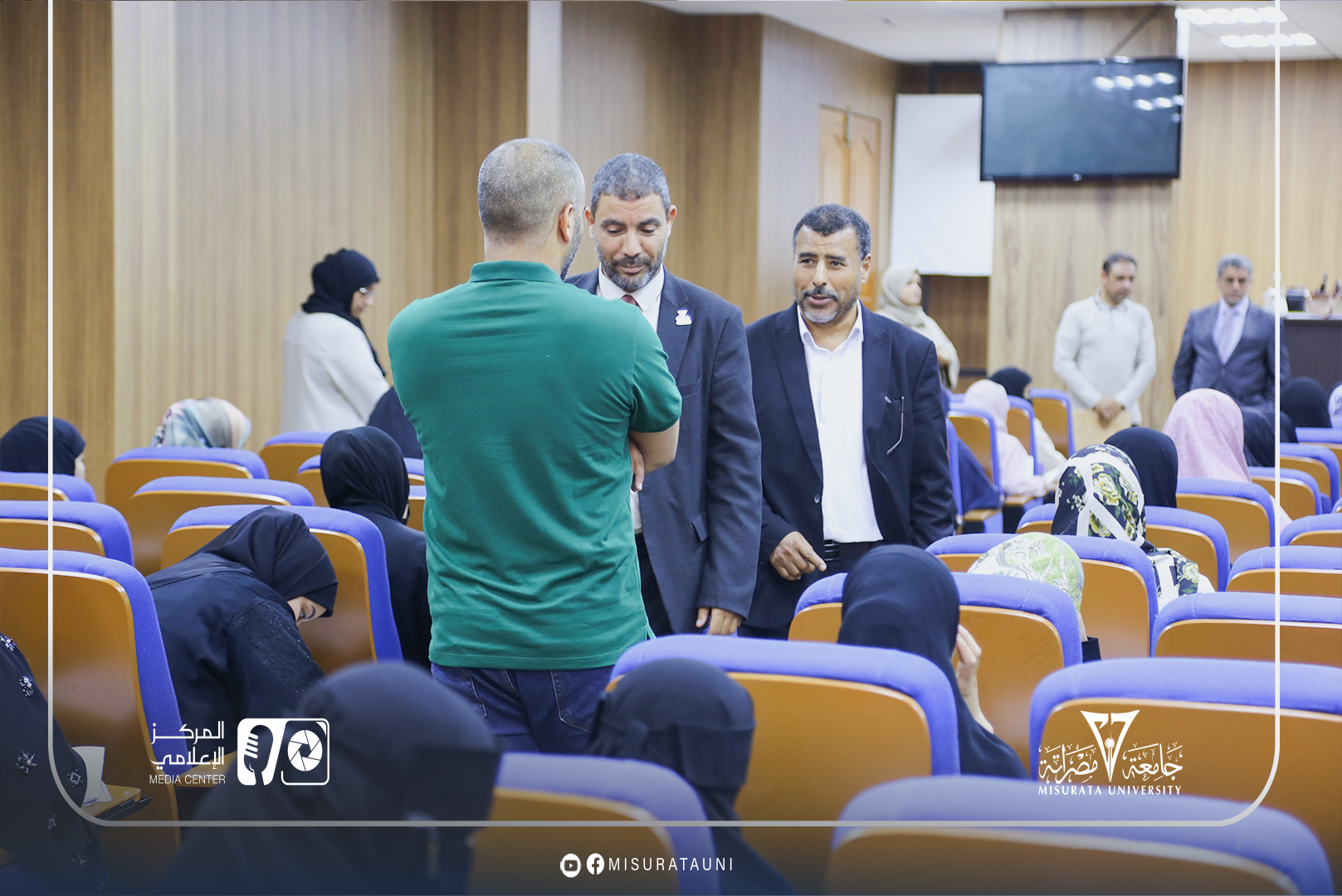 A field visit to a number of colleges at Misurata University to follow up on the progress of final exams.
                     width=
