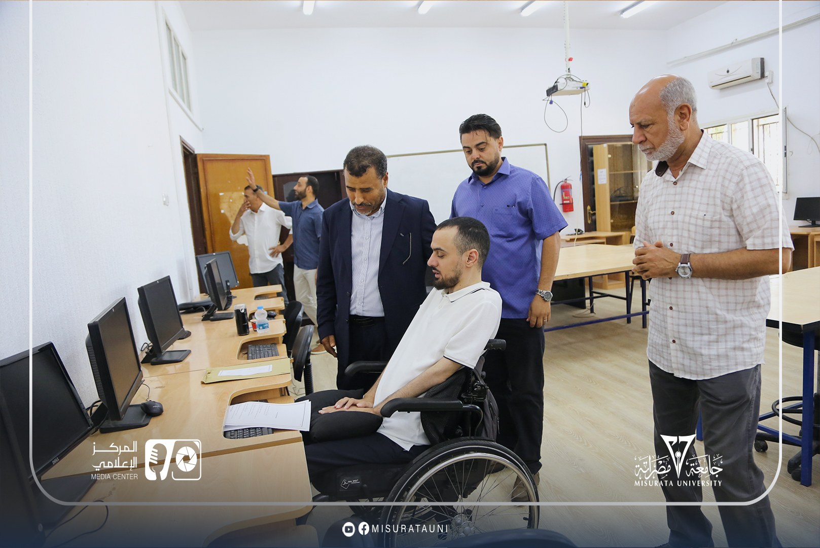 Misurata University | Continuous field visits to monitor exams
                     width=