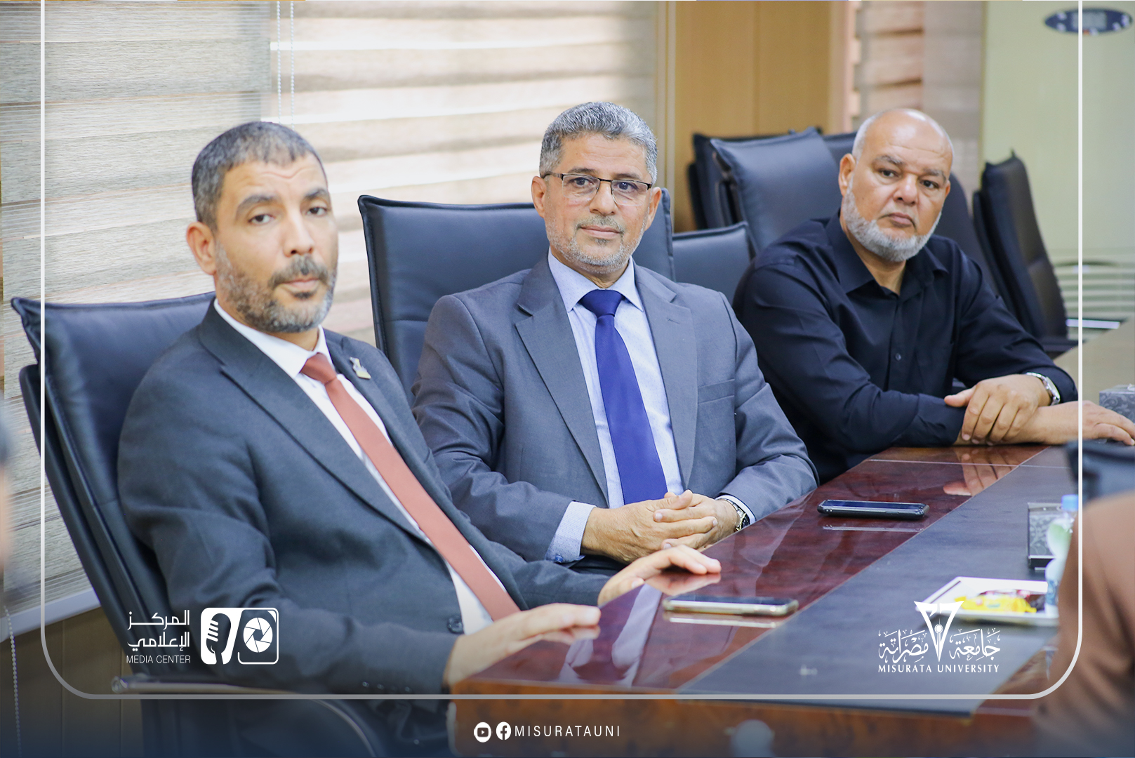 Misurata University witnesses the handover ceremony of the presidency.
                     width=