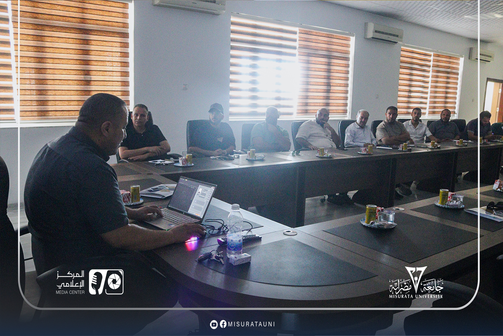 Misurata University organizes a workshop to activate the electronic fingerprint program.
                     width=