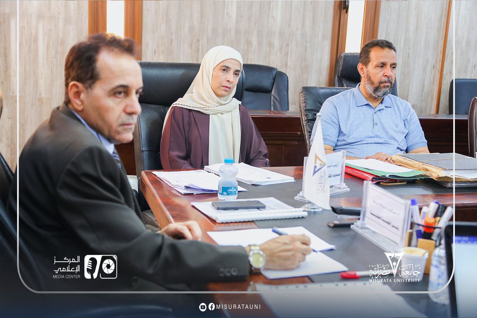 The Faculty Affairs Committee at Misurata University holds its second regular meeting.
                     width=