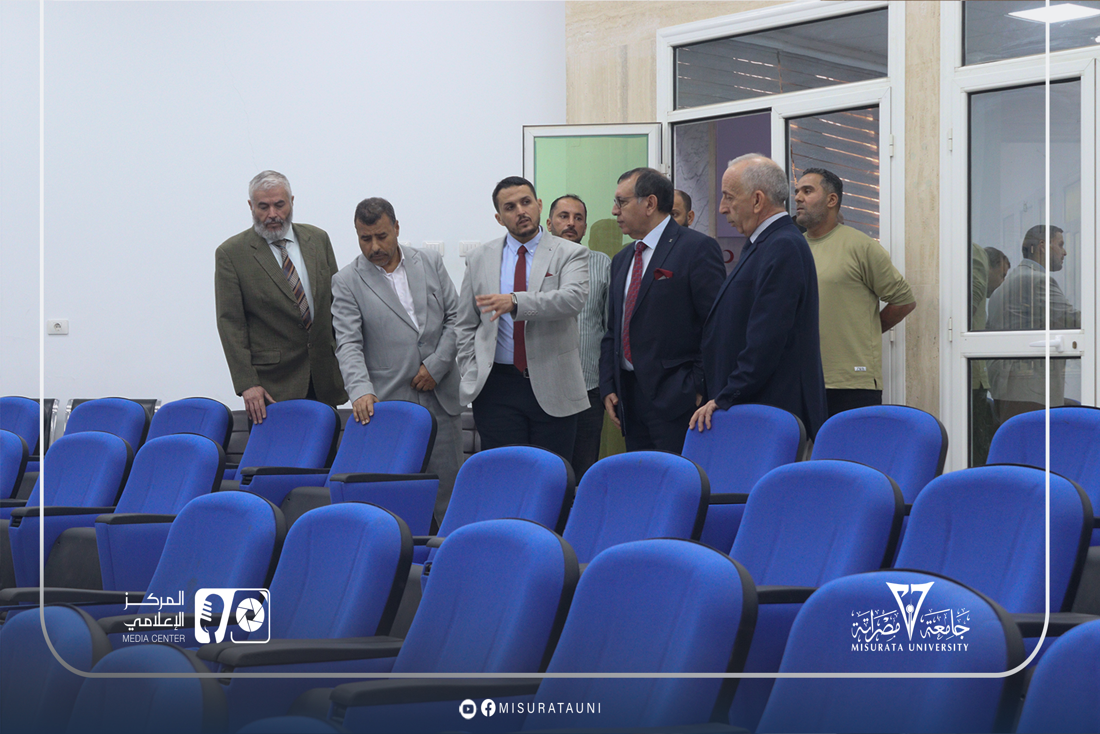 رئاسة جامعة مصراتة تجري جولة تفقدية لكلية الاقتصاد والعلوم السياسية