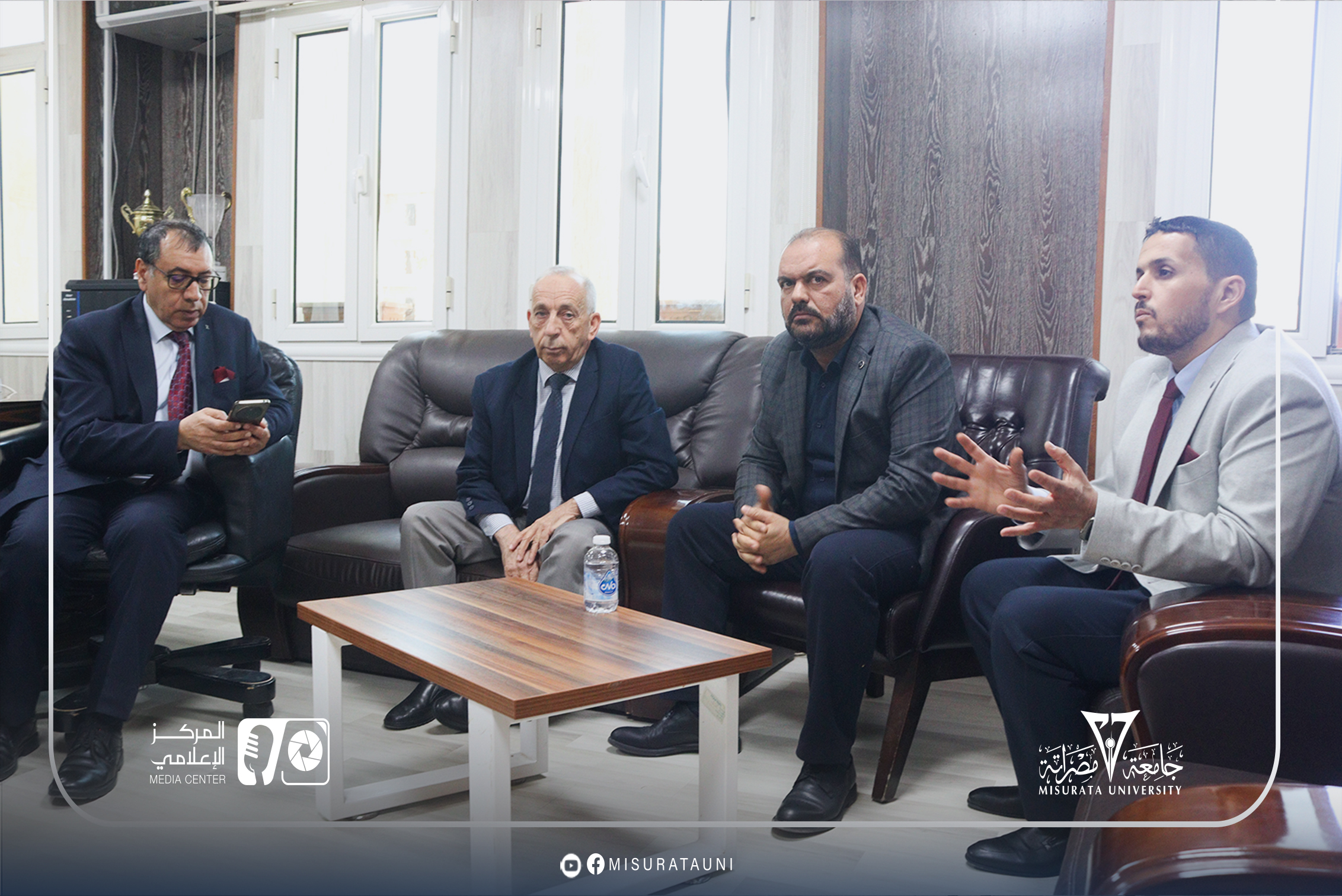 رئاسة جامعة مصراتة تجري جولة تفقدية لكلية الاقتصاد والعلوم السياسية
