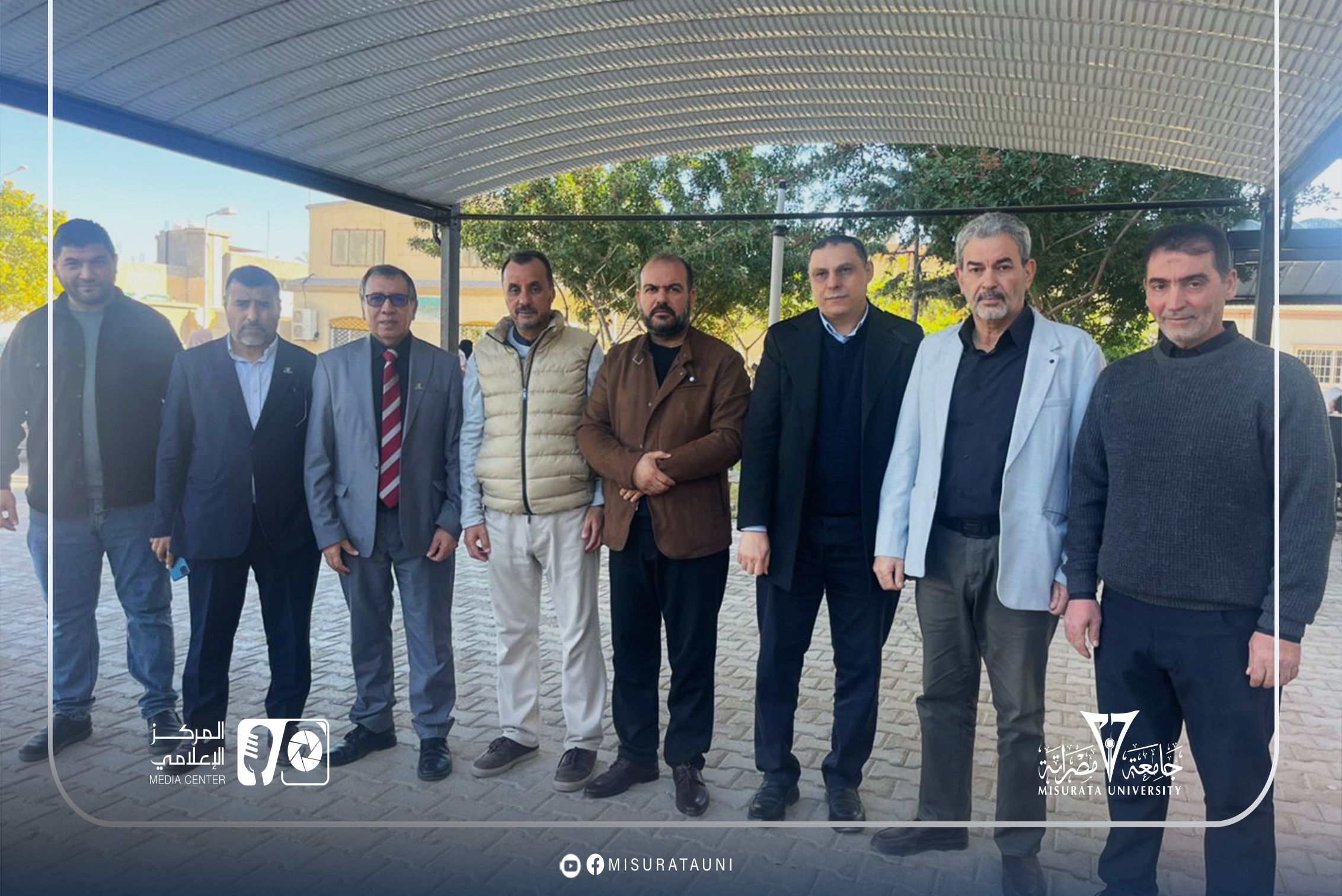The President of Misrata University inspects the Faculty of Information Technology to monitor the progress of the educational process.
                     width=