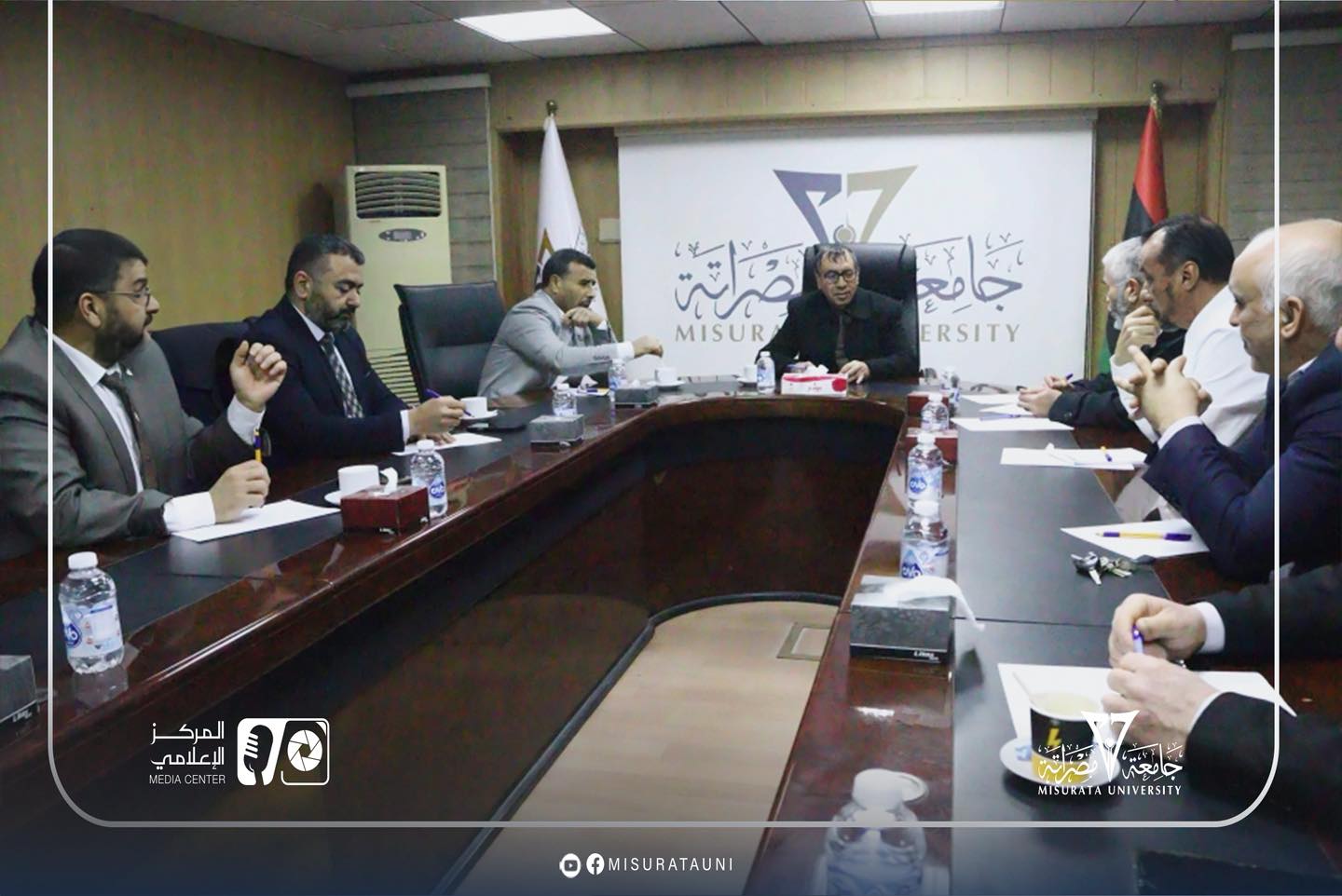 اجتماع اللجنة العليا للمرحلة التمهيدية يناقش سير العملية التعليمية بجامعة مصراتة