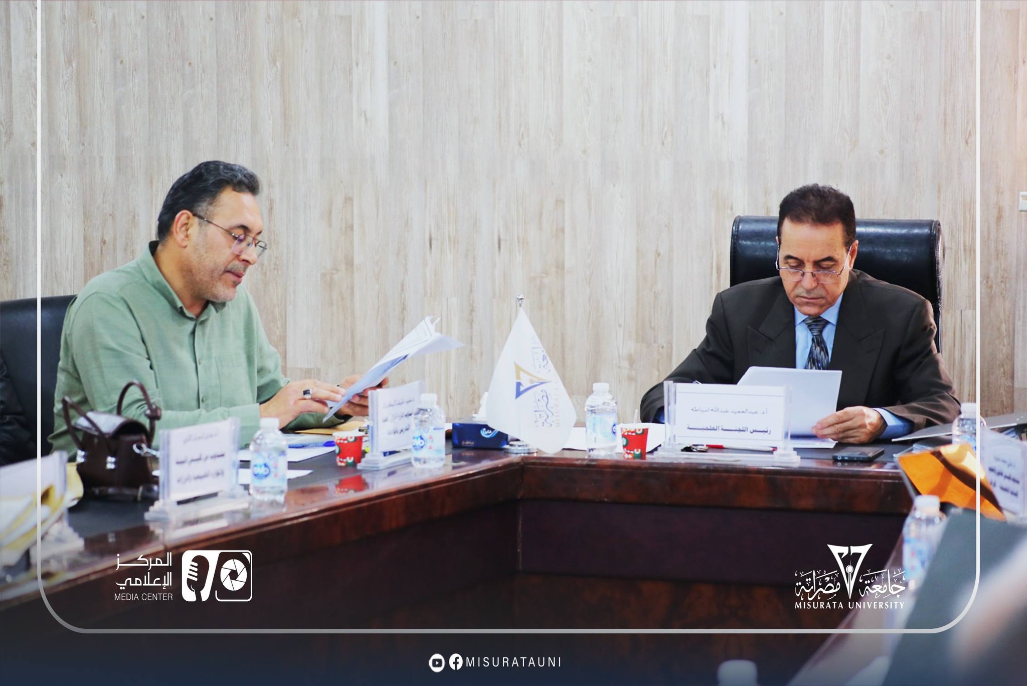 لجنة شؤون أعضاء هيئة التدريس بجامعة مصراتة تعقد اجتماعها العادي الرابع عشر لمناقشة الملفات الأكاديمية والإدارية