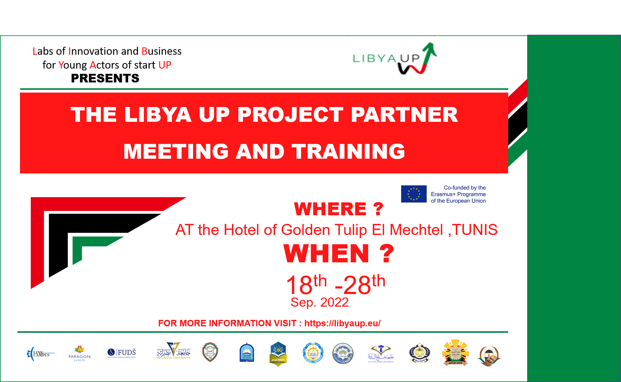  (Training Sessions WP4  and WP5) Labs of Innovation and Business for Young Actors of start Up - Libya UP